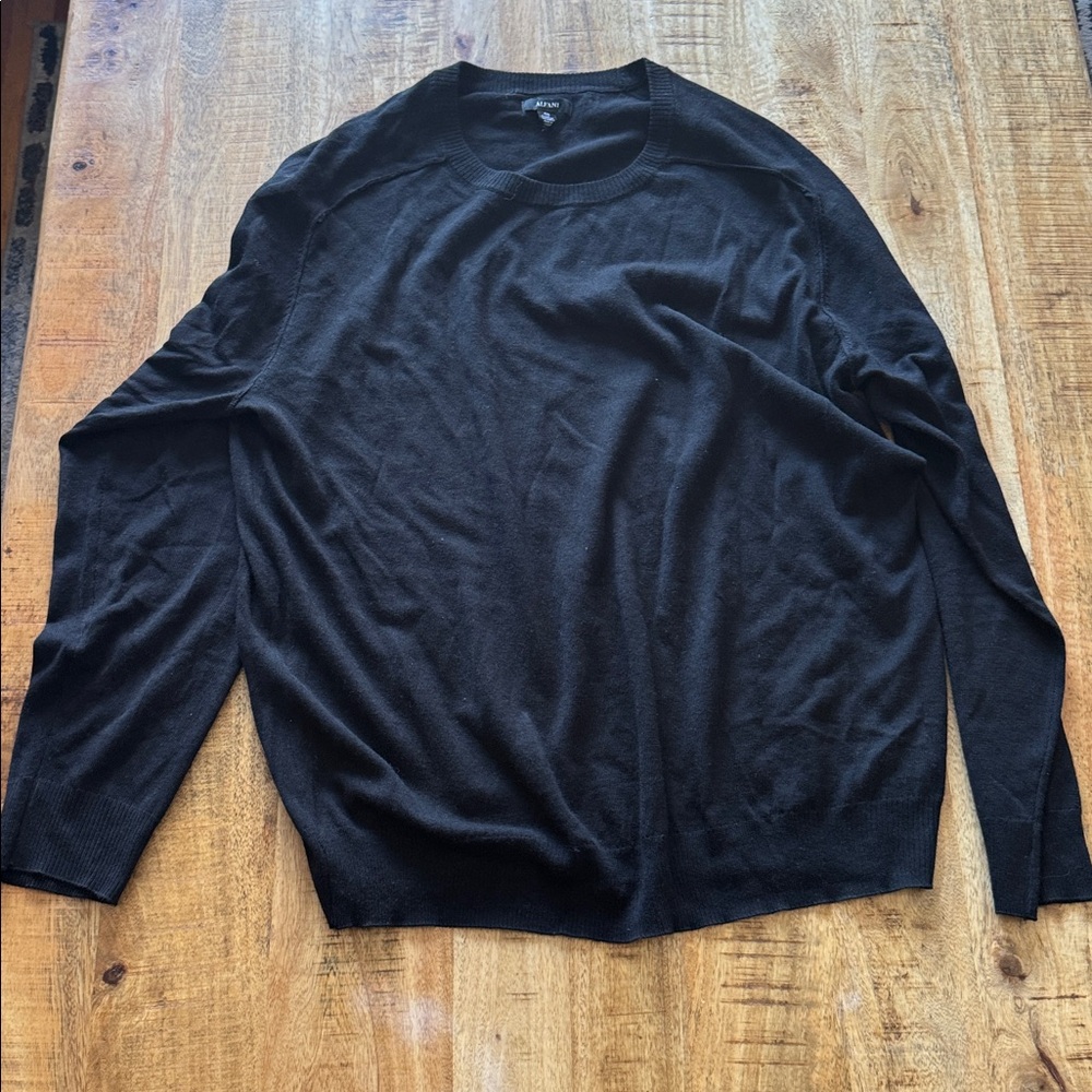 Alfani by Macy’s men’s long sleeve crew neck merino wool blend classic sweater